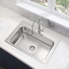 ZUHNE Drop-In Kitchen Sink Stainless Steel (33 by 22 Single Bowl) Grade B