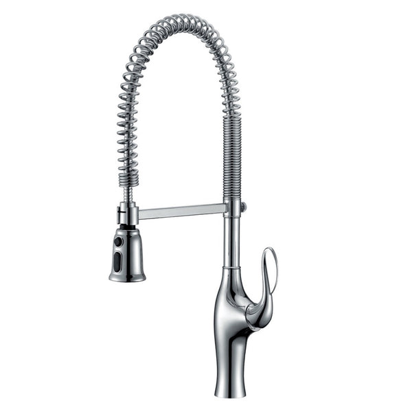 Zuhne Bella Industrial Spring Pull Down Kitchen Faucet Sprayer (Polished Chrome)