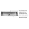 Oban 32 inch Undermount 16 Gauge Stainless Steel Trough Wet Bar or Prep Sink