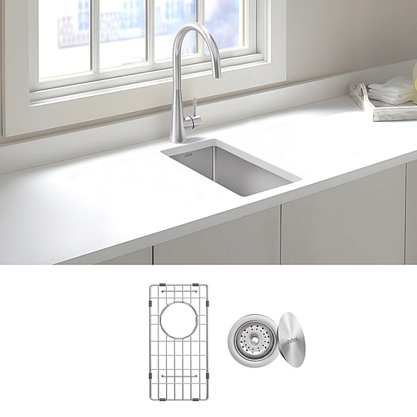 ZUHNE 16-Gauge Stainless Steel Kitchen Sink | Single Bowl Undermount | Trusted by Builders & Architects Globally(Modena 10V2)