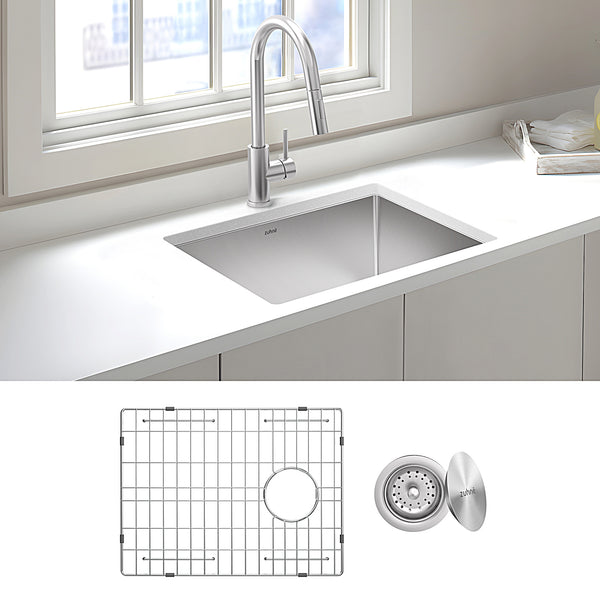 Modena 16-Gauge Stainless Steel Single Bowl Undermount Kitchen Sink, Commercial Grade (23 x 18  x 12 Inch)