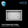 Zuhne Neste 30-Inch Workstation Kitchen Sink | 16 Gauge 316 Surgical Stainless Steel | Scratch-Resistant Honeycomb Texture