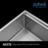 Zuhne Neste 24-Inch Workstation Kitchen Sink | 16 Gauge 316 Surgical Stainless Steel | Scratch-Resistant Honeycomb Texture
