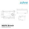 Zuhne Neste 30-Inch Workstation Kitchen Sink | 16 Gauge 316 Surgical Stainless Steel | Scratch-Resistant Honeycomb Texture