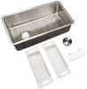 Open Box Zuhne Reversible Offset Drain Kitchen Sink 16 Gauge Stainless Steel (24” Reversible Undermount)