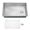 Modena 16-Gauge Stainless Steel Single Bowl Undermount Kitchen Sink, Commercial Grade (32 x 18 Inch)