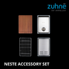 Zuhne Neste 24-Inch Workstation Kitchen Sink | 16 Gauge 316 Surgical Stainless Steel | Scratch-Resistant Honeycomb Texture