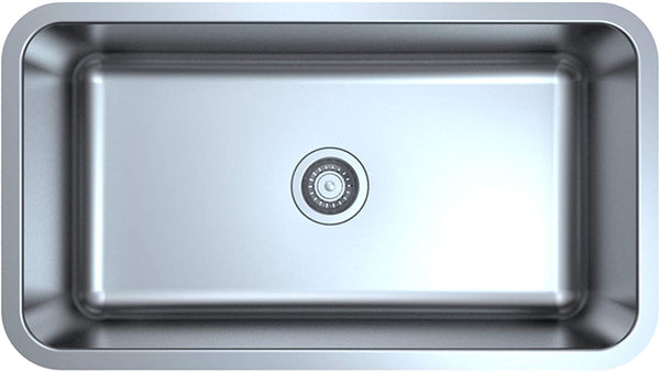 ZUHNE Milan Undermount Kitchen Sink Stainless Steel (30" by 18" by 9" Single Bowl)