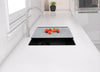 ZUHNE Black Granite Under Mount or Drop-In Single Kitchen Sink With Drain Strainer, Made in Italy (22x20)