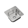 ZUHNE Drop-In Bar Prep RV Small Sink Stainless Steel (15 by 15 Single Bowl)