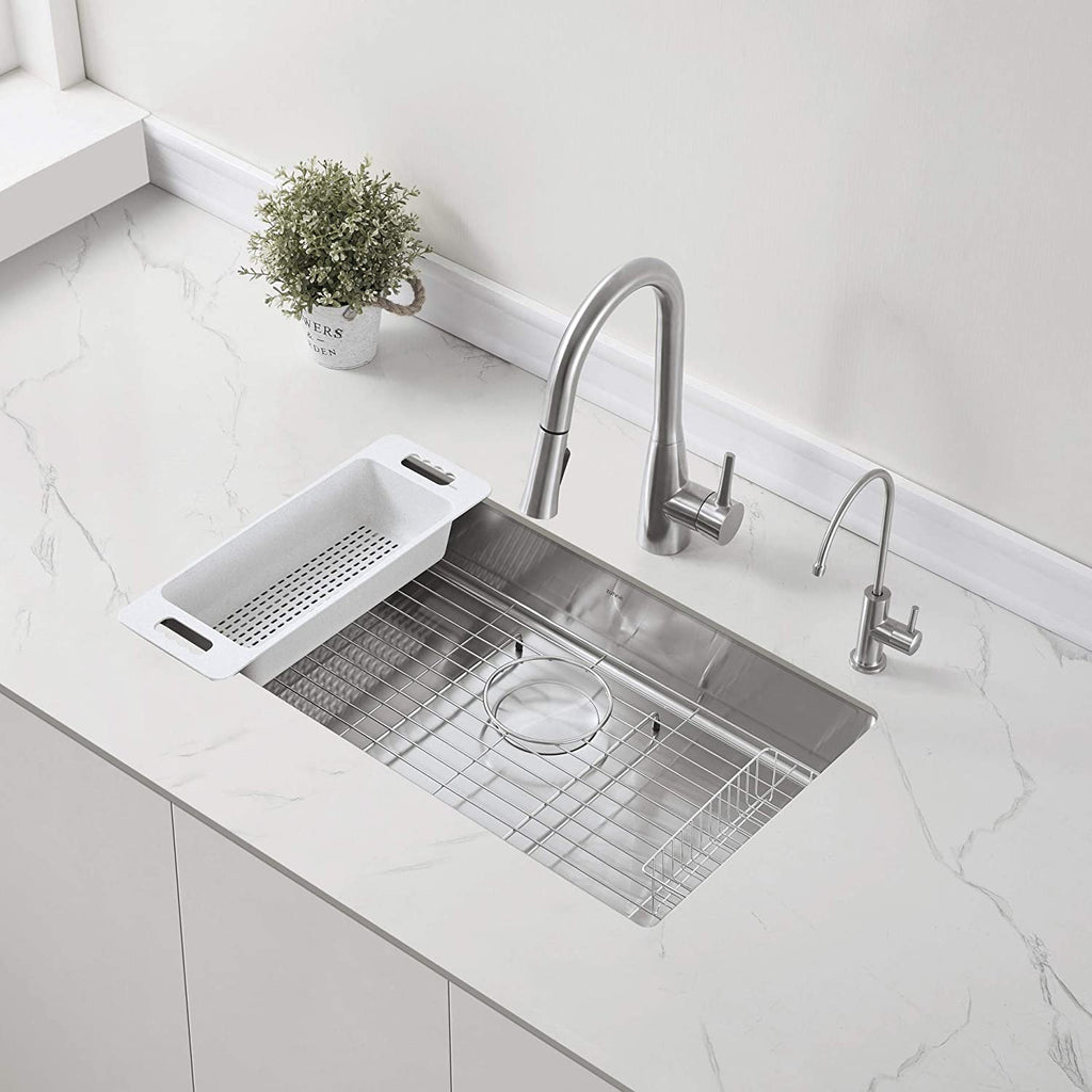 ZUHNE Modena 30-Inch ADA Undermount Kitchen Sink with Accessories, 16 –  Zuhne
