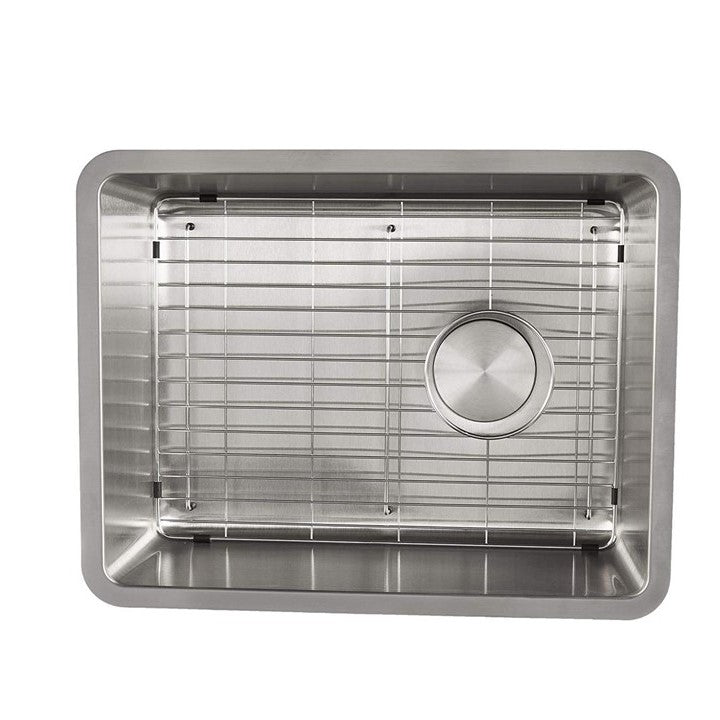 Zuhne Reversible Offset Drain Kitchen Sink 16 Gauge Stainless Steel (2