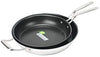 Zuhne Nonstick Cookware, Omlette Fry Pan, Stainless Steel, 8-inch, 10-inch, and 12-inch Set, Black Excalibur Coating, PFOA-Free and Lead-Free