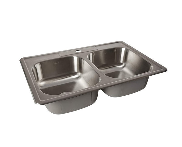 ZUHNE Drop-In Kitchen Sink Stainless Steel (33 by 22 Double Bowl)