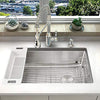 Zuhne Offset Drain Kitchen Sink 16 Gauge Stainless Steel (32" Reversible Undermount)