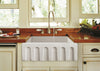 ZUHNE Ostia White Farmhouse Single Bowl Fireclay Kitchen Sink (33” Reversible Apron)