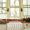 ZUHNE Ostia White Farmhouse Single Bowl Fireclay Kitchen Sink (33” Reversible Apron)