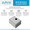ZUHNE Modena 30-Inch ADA Undermount Kitchen Sink with Accessories, 16 Gauge (5.5" Shallow Single Bowl for 33” Cabinet)