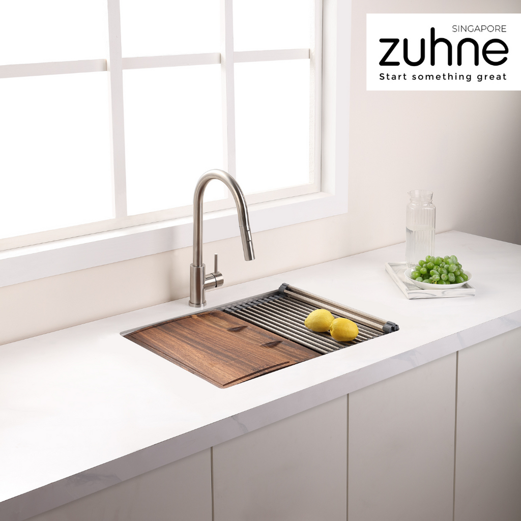 Neste 62cm Workstation Kitchen Sink with Accessories – Zuhne