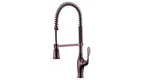 Zuhne Bella ORB Industrial Spring Pull Down Kitchen Faucet Sprayer for Copper Sinks (Natural Antique Finish)