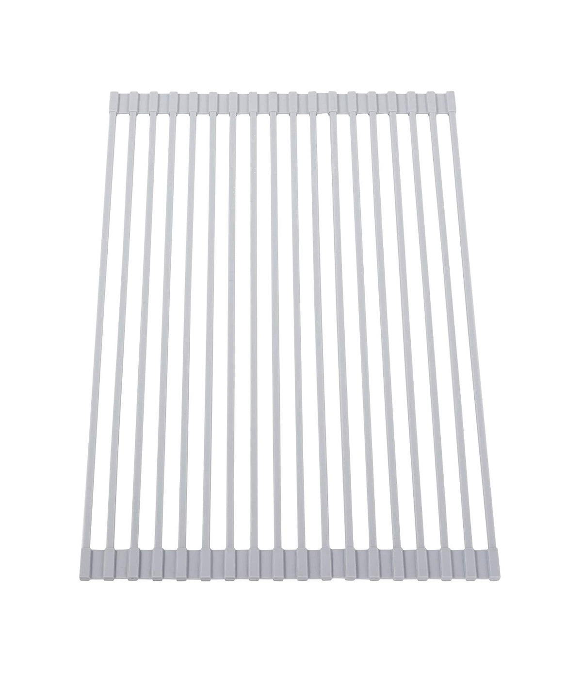 Multipurpose Roll Up Dish Drying Rack White Mat with